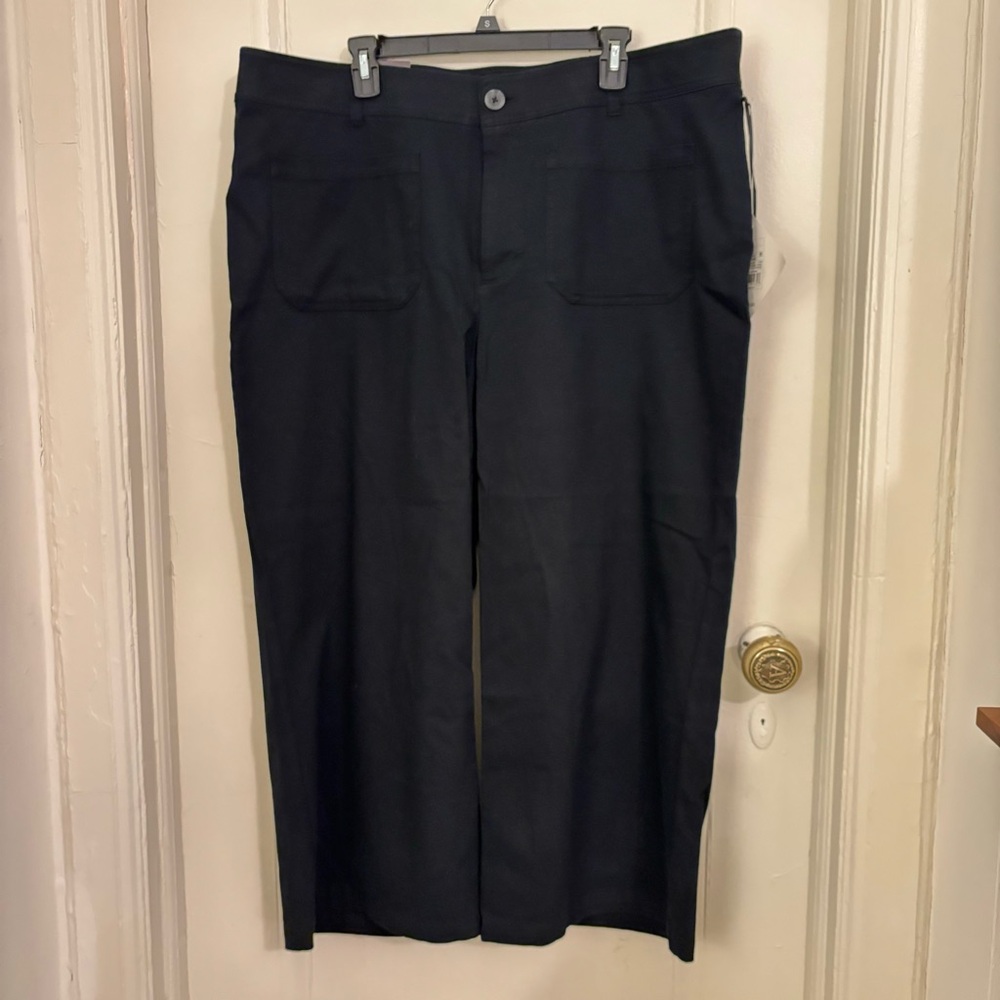 High Rise Cropped Wide Leg Pants